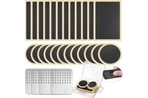 ZAWTR Puncture Repair Kits for Bikes, Self Adhesive Bike Puncture Repair Patches Glueless Tire Patches Kit with Metal Rasps/Case, Bicycle Puncture Repair Kit ideal for Mountain Bike/Road Bike Inner Tube