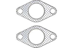 YGQ 1.5 Inch 37mm Exhaust Gasket 2 Bolt for Muffler Flange Manifold High Temperature Graphite w/Fire Ring 2 Pcs