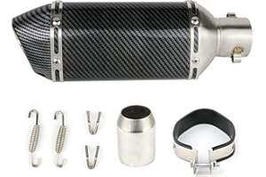 ‎VANWOKE Vanwoke Universeller Motorrad-Auspuff 38-51mm mit abnehmbarem DB Killer, Motorrad-Auspuff für Yamaha Suzuki, Sportmotorräder, Motorräder, ATV, Mountainbikes und Roller(Kohlefaser-Stil)
