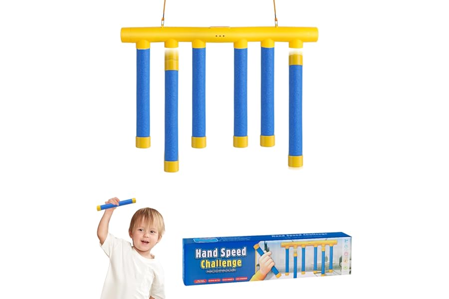 Catching Sticks Reaction Game - 3 Dropping Speeds Hand Speed Challenge Toy, Reaction Training Stick Sensory Toys, Kids Drop Pick up Sticks Game, Hand-Eye Coordination Gift for Adults Kids