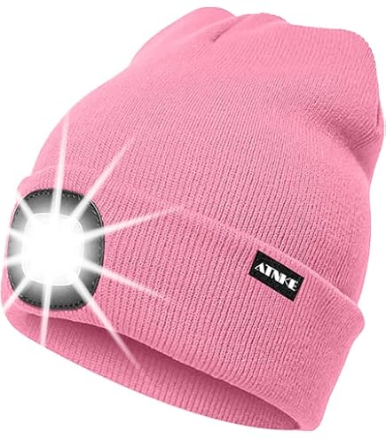 led unisex con luce integrata, ricaricabile via usb, da lampada