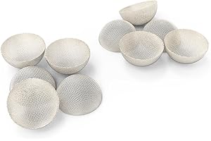 BMTICK Kit di 10 filtri (facili da applicare, dalla forma concava), a rete, in metallo, per pipa in vetro