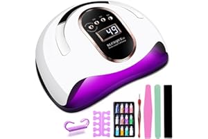 TOPSEAS Lampe UV Sèche Ongles,72W UV LED Professionnelle Portable Séchoir à Ongles Lumière avec 4 Minuteries 10/30/60/90S Minuterie,pour Vernis Semi Permanent,Gel Vernis
