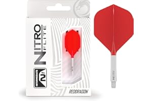 RED DRAGON Darts – Nitro Flite Integrada Sistema de Vuelo y Eje – No.2 Forma y diseño - Disponible en Niveles Corto, Intermedio y Medio - Variedad de Colores - Accesorios de Dardos Profesionales