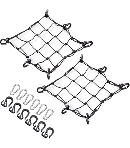Rete Ragno Per Moto E Bici - 2 Pezzi 40x40cm, 6 Ganci - Per Casco E Bagagli - Foto 8