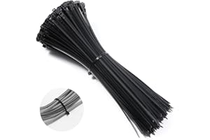 Sapphome 110 pièces Collier de Serrage 200 mm x 2,5 mm, Attache Câble, Serre Câbles Nylon, Professionnelles Attache Câble,Colliers Serre-Cable 200mm, Noir, Lot de 110 Pièces