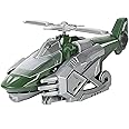 Kidology Spray Fighter Toy, 2 in 1 Transforming Dinosaur Fighter Helicopter Toy, Transforming Spray with Music & Realistic Led Light, Electric Helicopter Toy for Kids (Green)