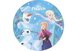Un Disque Azyme Reine des Neiges, Décoration Gâteau d'Anniversaire, Diamètre 20 Centimètres