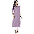 KD Women's Cotton Straight Cut Plain Kurta for Women Casual Office Formal Round nack Kurti for Women