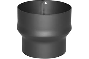 Kamino-Flam Senotherm Raccord de Réduction, Tuyau de Poêle env. 2 mm, Ø env. 150 mm/180 mm, Tuyau de Raccordement, Tube de réduction, Testé par le Standard EN 1856-2. Gris