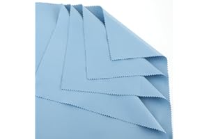 CANCYCC 4 Stück Silberputztuch, 30x30cm Blau Poliertuch für Querflöte, Klarinette Putztücher, Flötenputzer Silbertuch für Gitarre Violine Klavier Blechbläser Trompete Saxophon Querflöte Flöte Tin Whistle