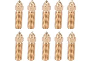 GOSHYDA Boquillas K1, 10 Boquillas de Latón para Extrusora de Impresora 3D para Creality K1, para CR M4, para Vyper, para Kobra, para Sovol Sv06 Plus, para Sv07, Resistencia a Altas (0,4