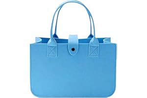 ZLKRHAK Henkeltaschen Tote Bag Filztasche Einkaufskorb Faltbar Tragetasche Groß Filztaschen Shopper Einkaufsbeutel Filztaschen Einkaufskorb Einkaufstasche