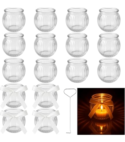 NUPTIO Lot De 6 Photophores En Verre Transparent Avec Cadre En Métal Noir Pour Décoration De Mariage, Cérémonie, Vacances, 20,6 Cm, 16,5 Cm Et 11,9 Cm
