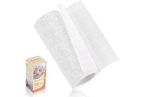 CAHOMO Self-Adhesive Linen Fabric Patch Kits, 10x160 cm, White - Decorate & Repair Various Fabrics