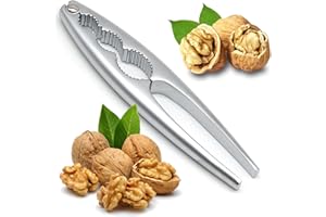 Amebleak Nussknacker Walnüsse Edelstahl Nutcracker 17 cm Nusszange Nüsse Nussknacker Multifunktional Griff Edelstahl Nußknacker für Walnuss Haselnuss Pekannuss Meeresfrücht Mandeln