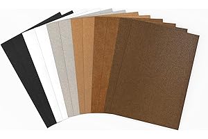 Brandalo® veganes Leder - waschbares Papier - 12 Bögen A4 21x30cm bei 0,55mm Dicke - Waschpapier - Lederpapier - handmade label gestalten - DIY zum nähen, basteln, plotten, bedrucken uvm.