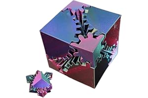 DOVAKO Gear Cube Fidget, 3D Printed Gear Cube Spin Cube or Gear Ball Fidget Toy, Gear Sphere, Gear Cube Fidget Toy, Stress Cube, GearSphere Desk Toy, Fidget Cube, Gear Toy for Stress and Anxiety Relief