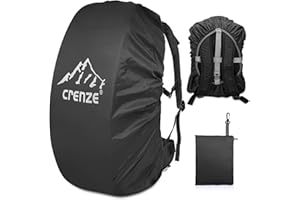 Crenze - Funda de Lluvia para Mochila (15-90 L, Impermeable, Reflectante, para Senderismo, Camping, Viajes, Ciclismo