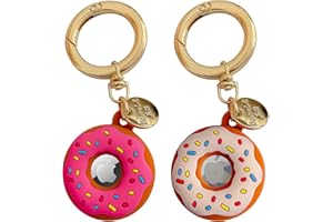 TECHTRIX Airtag Porte Clé | Porte Clef Airtag - Metal Etui Airtag - Etui de Protection for Airtag - Support Airtag Anti-Chute et Anti-Rayures pour Chien, Chat, Enfant, Porte,Rose Rouge + Beige