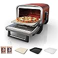 Ninja Woodfire Electric Outdoor Oven, 8-in-1 Pizza Oven, High-Heat Roaster & BBQ Smoker with Roast Rack, Pro-Heat Tray, Pizza Stone, Wood Pellets & Scoop, Electric, Burnt Orange