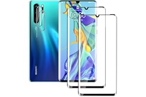 QZJinch 2 x folia ze szkła hartowanego do Huawei P30 Pro, 2 sztuki folii ochronnej ekranu i 2 sztuki folii na aparat, pełne pokrycie 3D, Ultra HD, bez pęcherzyków powietrza, odporna na zarysowania,