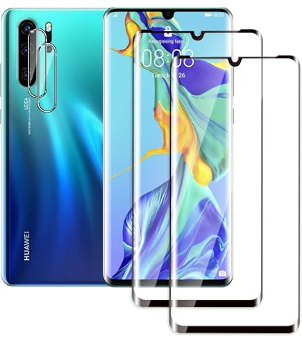 2 Pezzi] KELOLIN Vetro Temperato Protezione Schermo per HUAWEI P30 Pro (Curva 3D) 9H Durezza, Anti Graffio, HD Copertura Completa Pellicola Protettiva Compatibile con HUAWEI P30 Pro
