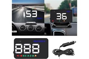 BLESYS 3.5" GPS Head-up Display Speed in Large Font, Reflect on Windshield or See on the HUD screen Directly, as Car Speedometer, Connect Car Cigarette Lighter to Use