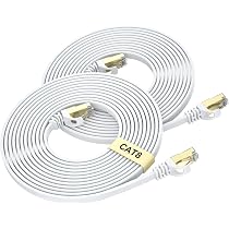BAHIWO Câble Ethernet Cat8 0,25 10 Pièces, 40 Gbit/s 2000 Hz Câble