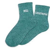 Chaussettes à Paillettes Bichette - Lot De 2 Paires, Taille Unique 36-42 - Coton, Paillettes Dorées/roses - Cadeau Fille