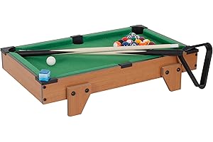 MISTER GADGET, MG3487, 3-in-1-Spieltisch Braun, Grün, Billard, Tischtennis, Hockey, Perfekt für Spieleabende mit Freunden oder der Familie, Lachen und Entspannung sind garantiert.