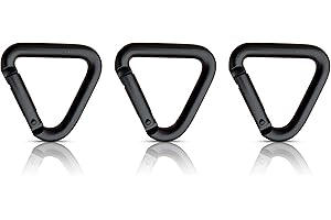 HOLESTO Mosquetón triangular, mosquetón pequeño, llavero, diseño de mosquetón, mini mosquetón, juego de mosquetón, 3 unidades