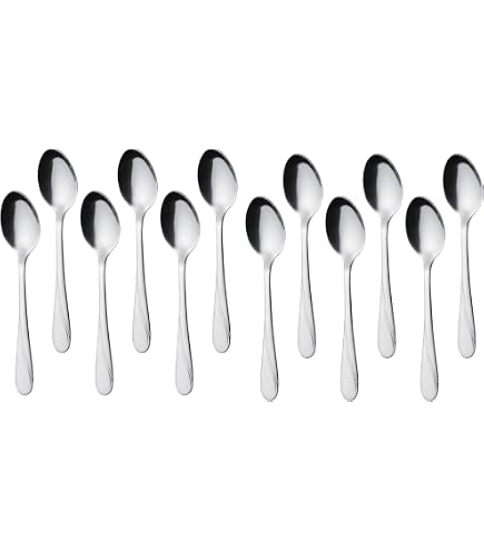 Gerlach Cucchiaini Da Tè Celestia 6 Pezzi - Acciaio Inox 18/10, Lavabili In Lavastoviglie, Design Elegante, Regalo Perfetto