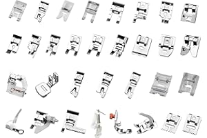 JIUAI 32Pc Sewing Machine Accessories Foot, Presser Foot Set Compatible with Brother Singer Janome Babylock Toyata New Home Elna