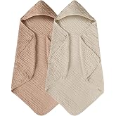 Minuche 100% Muslin Cotton Towel Swaddle - 80X80 cm Baby Bath Towel - Ultra Soft and Absorbent