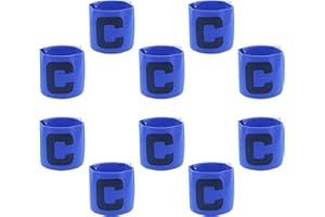 Hosifiy 10Pcs Fußball Kapitänsbinde, Nylon elastische Kapitän Armbänder Einstellbare Fußball Armbinde C Arm Band für Jugend Erwachsene Sport Training