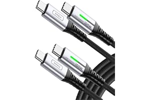 INIU USB-C Kabel, 100W [2-pak 6.6 stopy] Szybkie ładowanie Kabel | type-C do type C, Cabel USB-C w oplocie nylonowym do iPhone 18 17 16 15 Pro MaxSamsung S22 Ultra iPad Pro MacBook Air etc