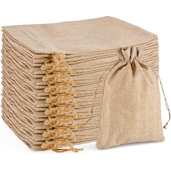 Lot De 24 Sacs En Toile De Jute 15x20 Cm - Idéal Calendrier Avent, Cadeaux Et Bricolage