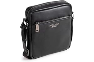 Berliner Bags Premium Sac à Bandoulière en Cuir Tom, Sacoche Crossbody pour Homme - Noir