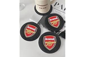 HNNGDL for Arsenal F.C Fans Car Cup Holder Coasters,Football Stuffs Car Coasters for Car Cup Holder,Arsenal Car Cup Holder Insert,Silicone Non-Slip Car Cup Mat,2.75''