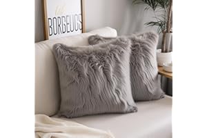 DQMEN - Funda de cojín (2 Unidades, 45 x 45 cm), Color Gris