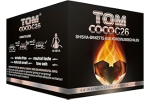 TOM Cococha Gold C26 - Carbone naturale per narghilè, 1 kg