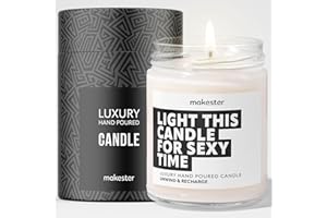 Anniversary Candle Gifts - Luxury Soy Wax - Vanilla, Jasmine, Sugared Almond - Makester