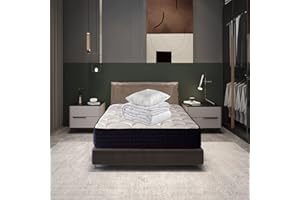 IZTOSS Luxe Matelas 90x190 avec Couette et Oreiller, Mousse A Mémoire - Multi-Densité - Ultra Doux et Confortable - Soutien Haute Resilience - Respirante - Ergonomique Hypoallergénique L-CD-7