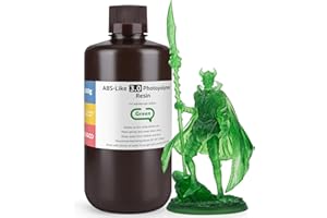 ELEGOO 405nm Żywica podobna do ABS 3.0, Żywica 3D utwardzana UV o wysokiej precyzji, niek, zwiększona wytrzymałość i odporność dla drukarek 3D LCD/DLP, Żywica fotopolimerowa, przezroczysta zieleń