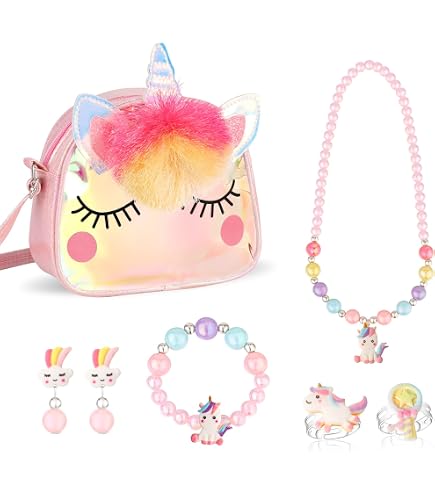 Parure De Bijoux Licorne Joytoy - 18 Pièces Magiques Pour Fille (pinces, Bracelets, Accessoires) - 8