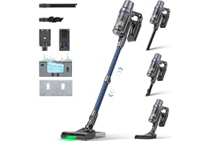 Linkifly A10 Aspirapolvere Senza Fili, 2-in-1 Aspirapolvere Lavapavimenti Potente, 15-60min Autonomia, Serbatoio dell’Acqua, Elimina la Polvere, Sporco e Macchie, 5 modalità e modalità automatica