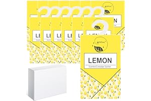 GOPERFUMME 14pcs Wäscheduft Schrank, Schrankduft Frische, Duftsäckchen Kleiderschrank Dufterfrischer, Duftbeutel Kleiderschrank Duft Hanging Beutel, Schrankdeo Natürlichen Geruch Sachet, Duftsachet (14Zitrone)