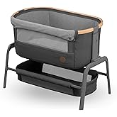 Maxi-Cosi Iora Co-Sleeper Crib, Foldable Baby Bedside Crib, 0–6 Months, max 9 kg, 4 Incline & 5 Height Positions, Easy Slide,