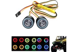 Hobby Fans RC LED Scheinwerfer Angel Eyes LED Licht Kit mit 12 Modi für 1/10 RC Rock Crawler Truck Axial SCX10 RC4WD Traxxas TRX-4 Autos Zubehör